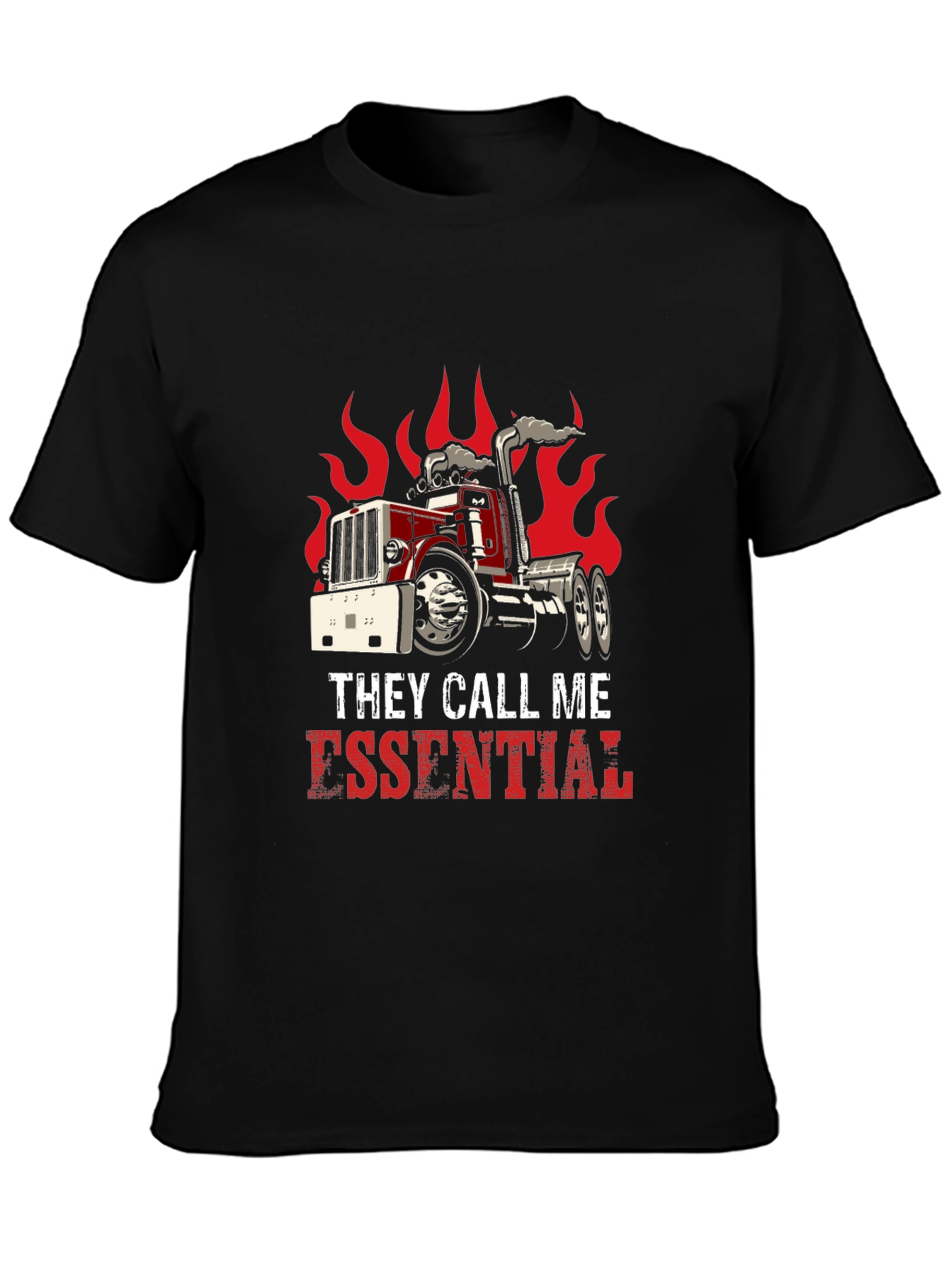 Essential Trucker T-Shirt - Black