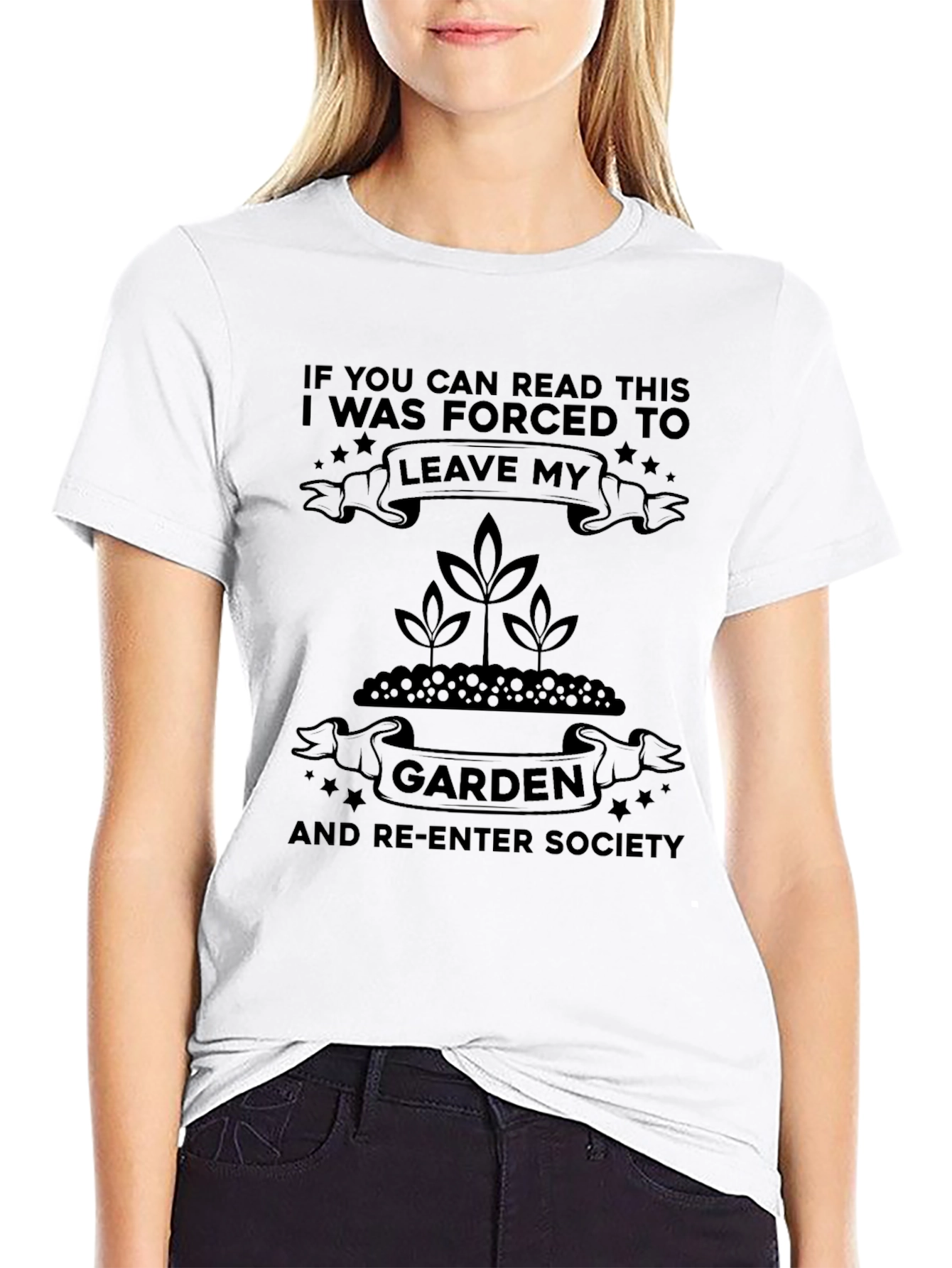 Leave My Garden Black T-Shirt