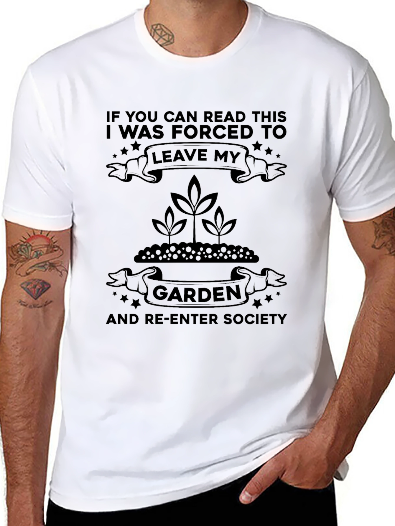 Leave My Garden Black T-Shirt