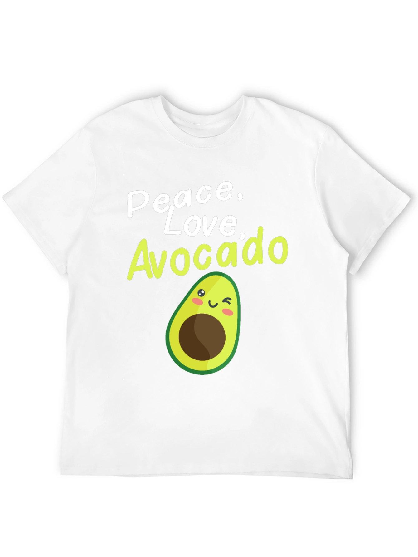 Peace Love Avocado T-Shirt - Cute Fruit Graphic Tee