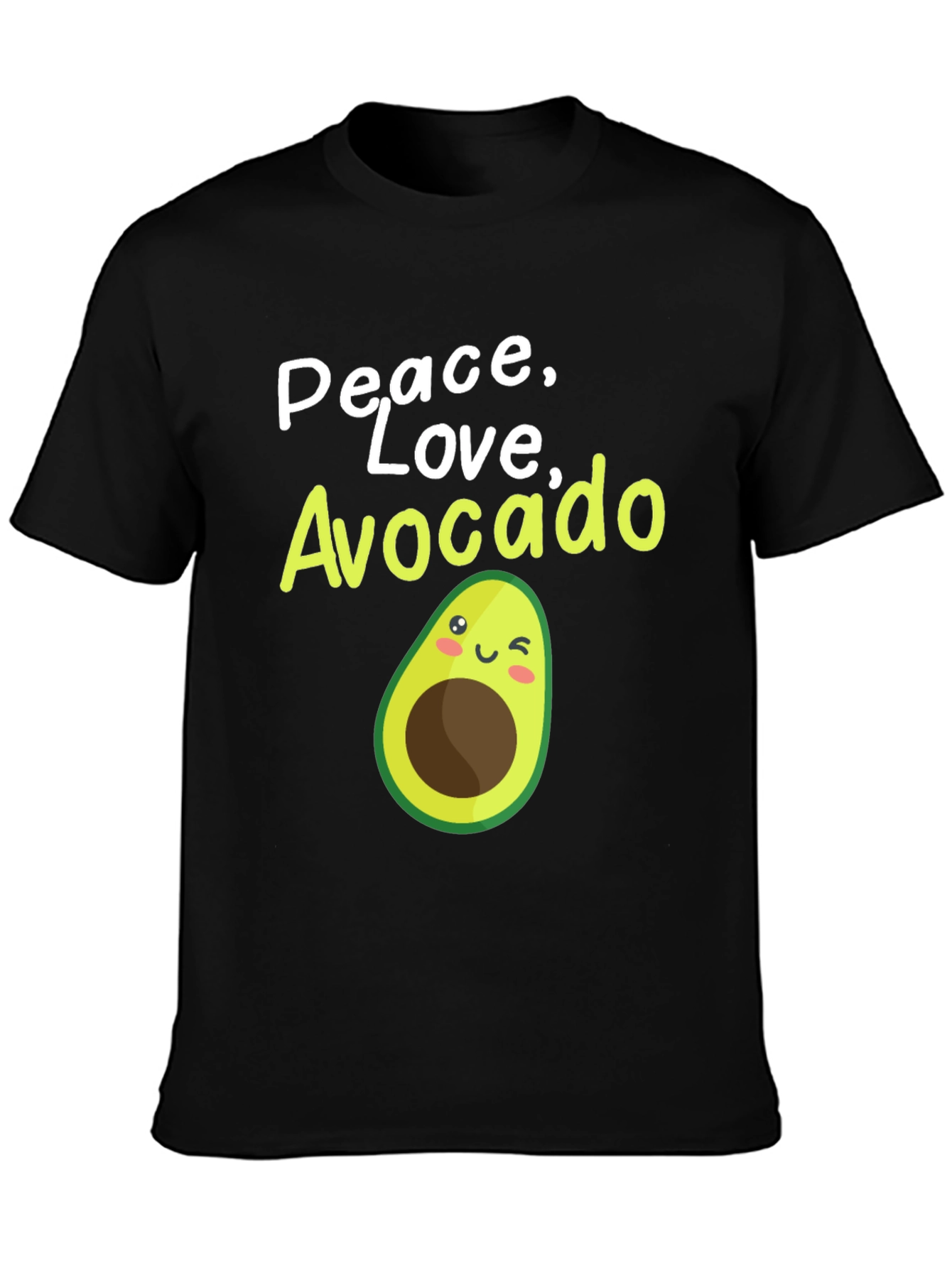 Peace Love Avocado T-Shirt - Cute Fruit Graphic Tee