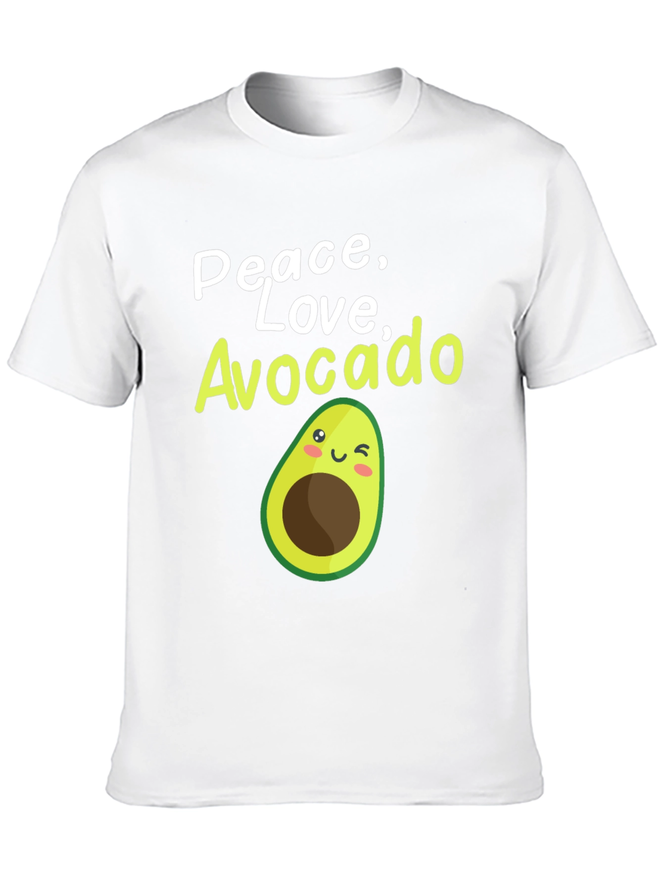 Peace Love Avocado T-Shirt - Cute Fruit Graphic Tee