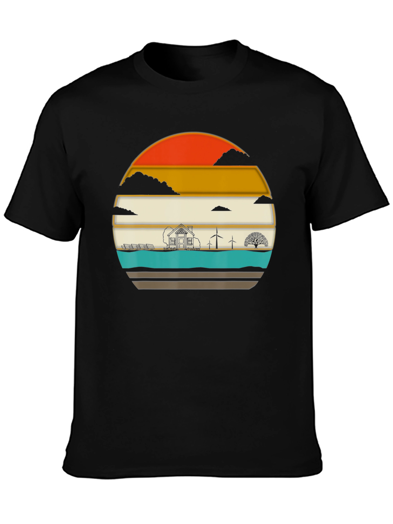 Eco-Friendly T-Shirt: Solar & Wind Power