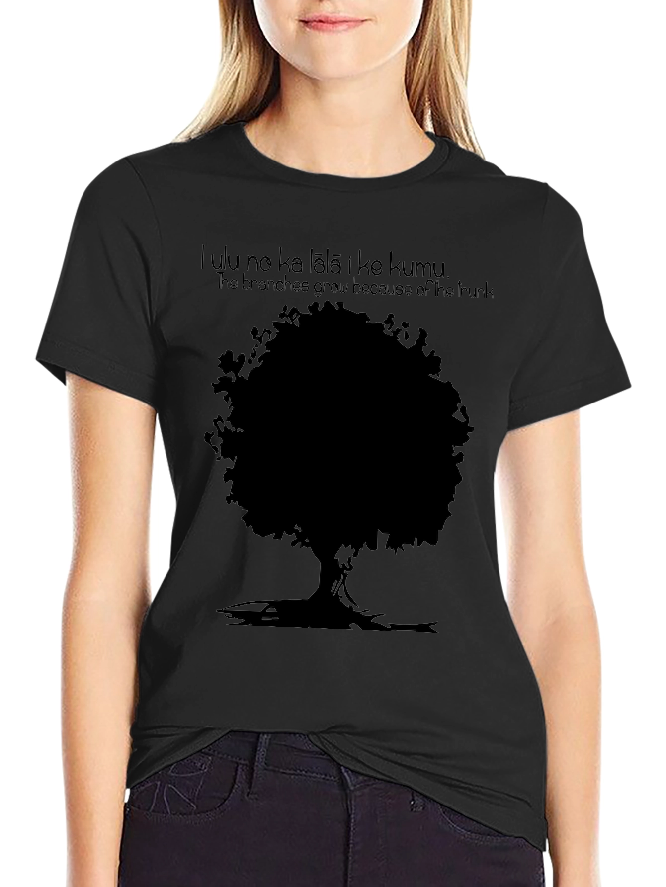 Tree Graphic Mens Black T-Shirt