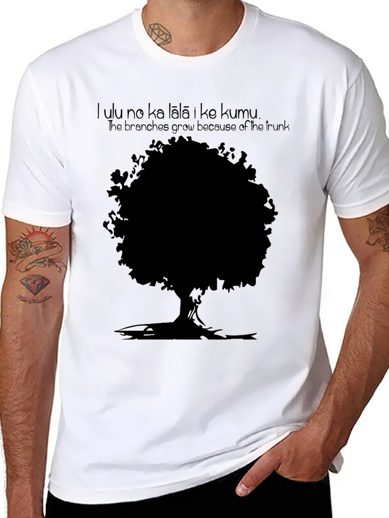 Tree Graphic Mens Black T-Shirt