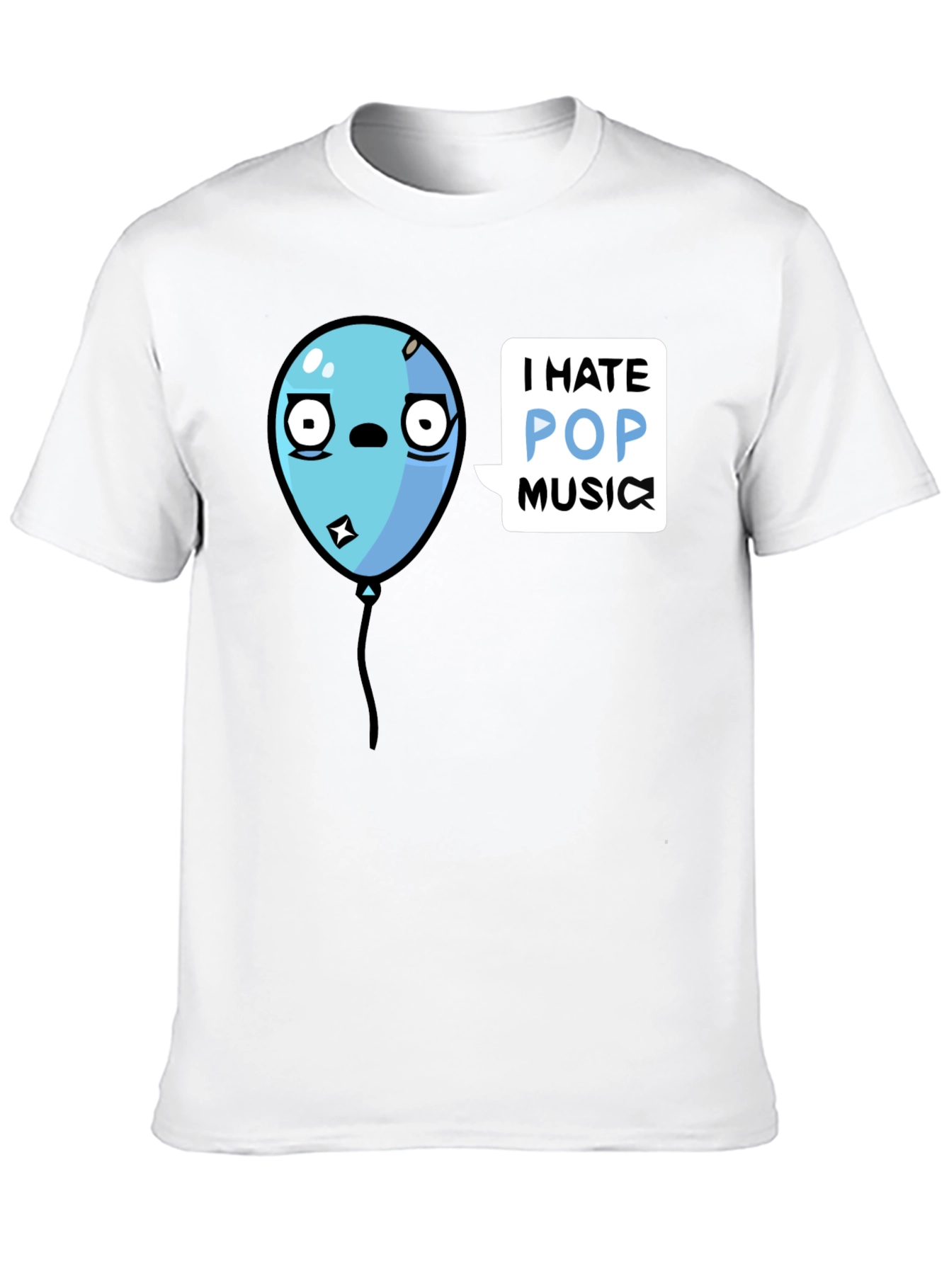 I Hate Pop Music Balloon Graphic Tee - Black