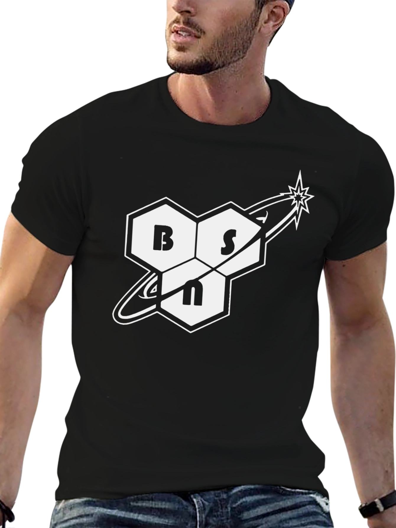BSN Graphic Tee - Black Cotton Blend