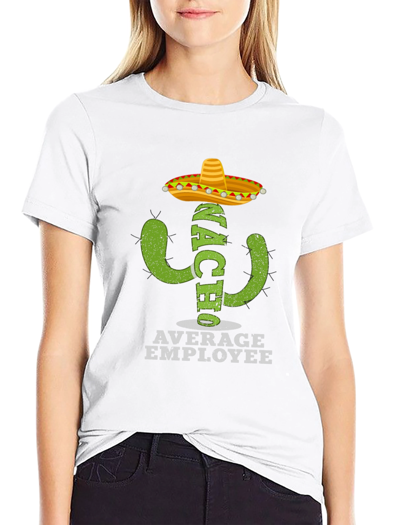 Nacho Average Employee T-Shirt - Funny Cactus Tee