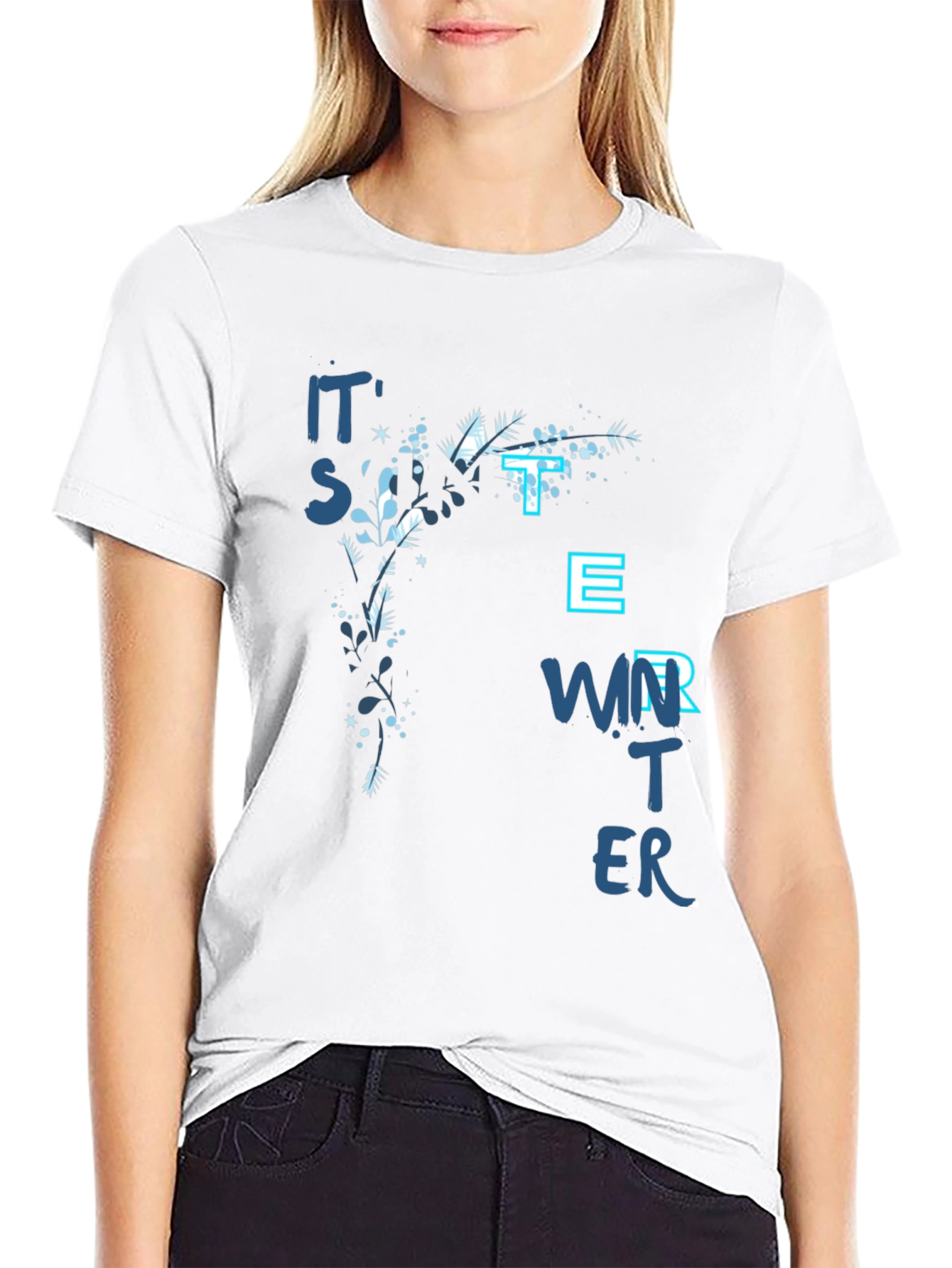 Its Sweater Weather Black Graphic Tee