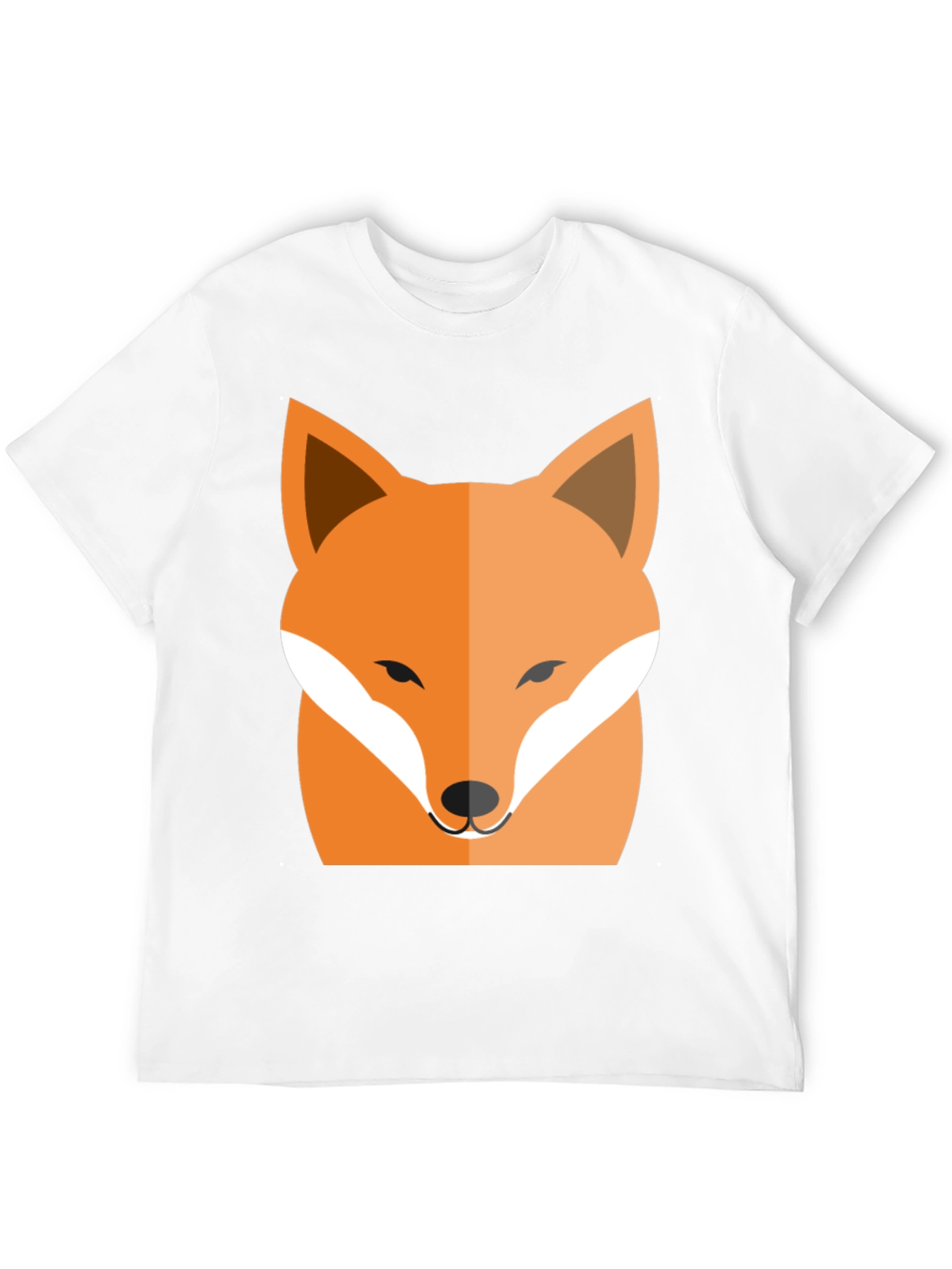 Black T-Shirt with Fox Graphic Print