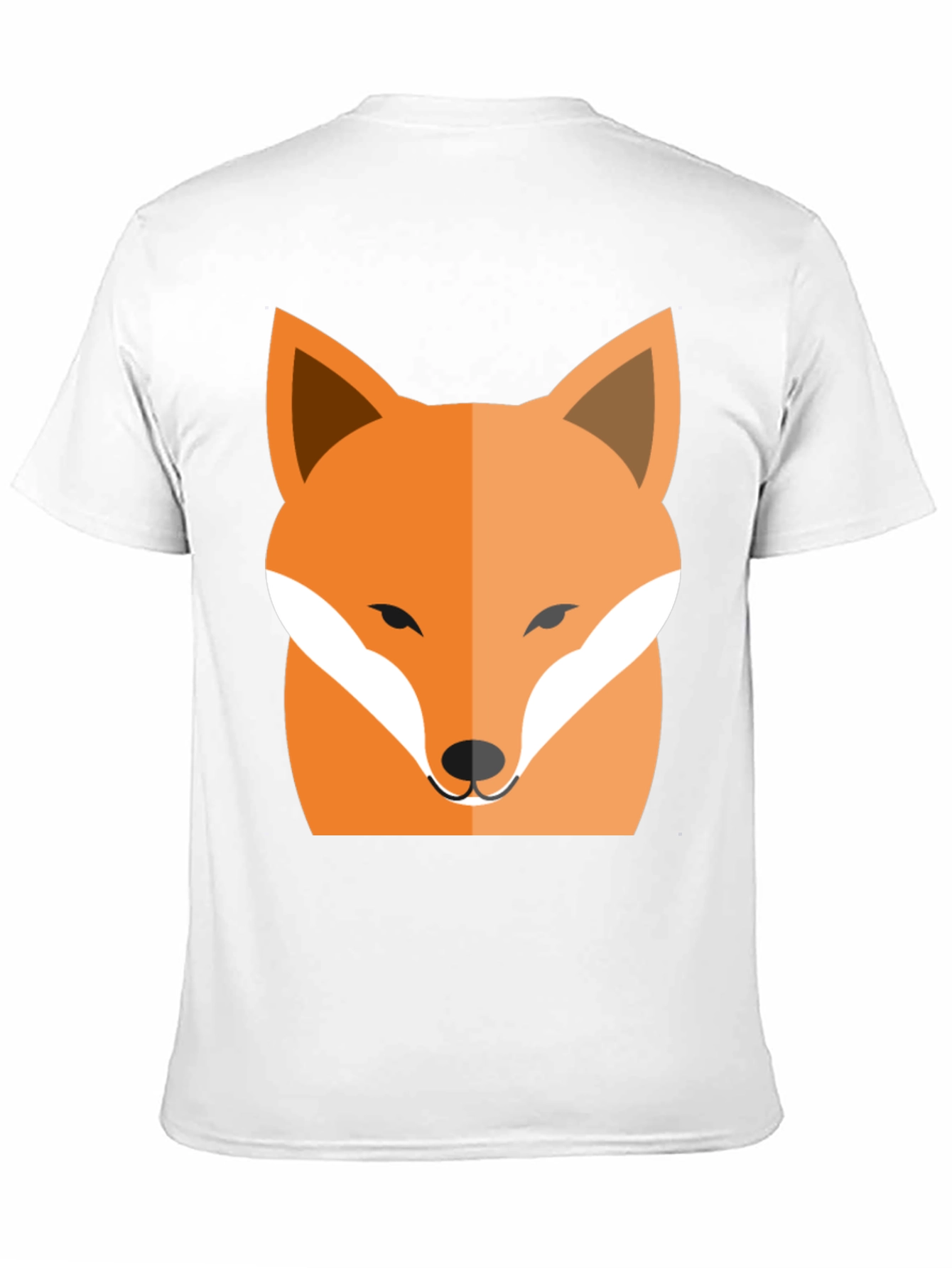 Black T-Shirt with Fox Graphic Print