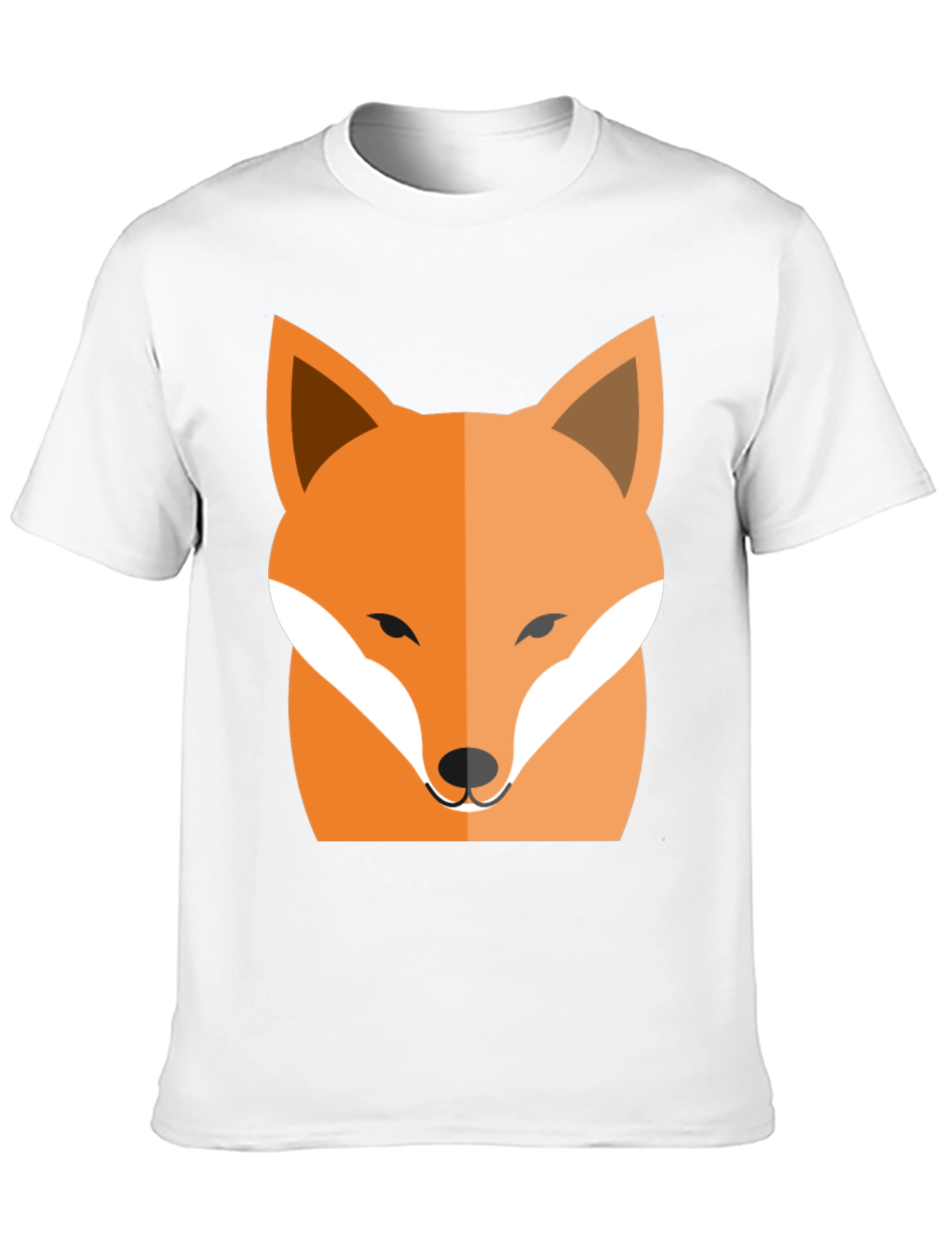 Black T-Shirt with Fox Graphic Print