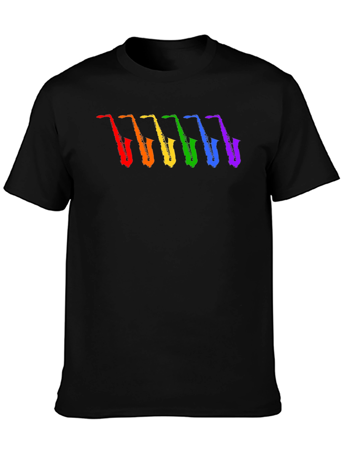 Rainbow Saxophone Graphic T-Shirt