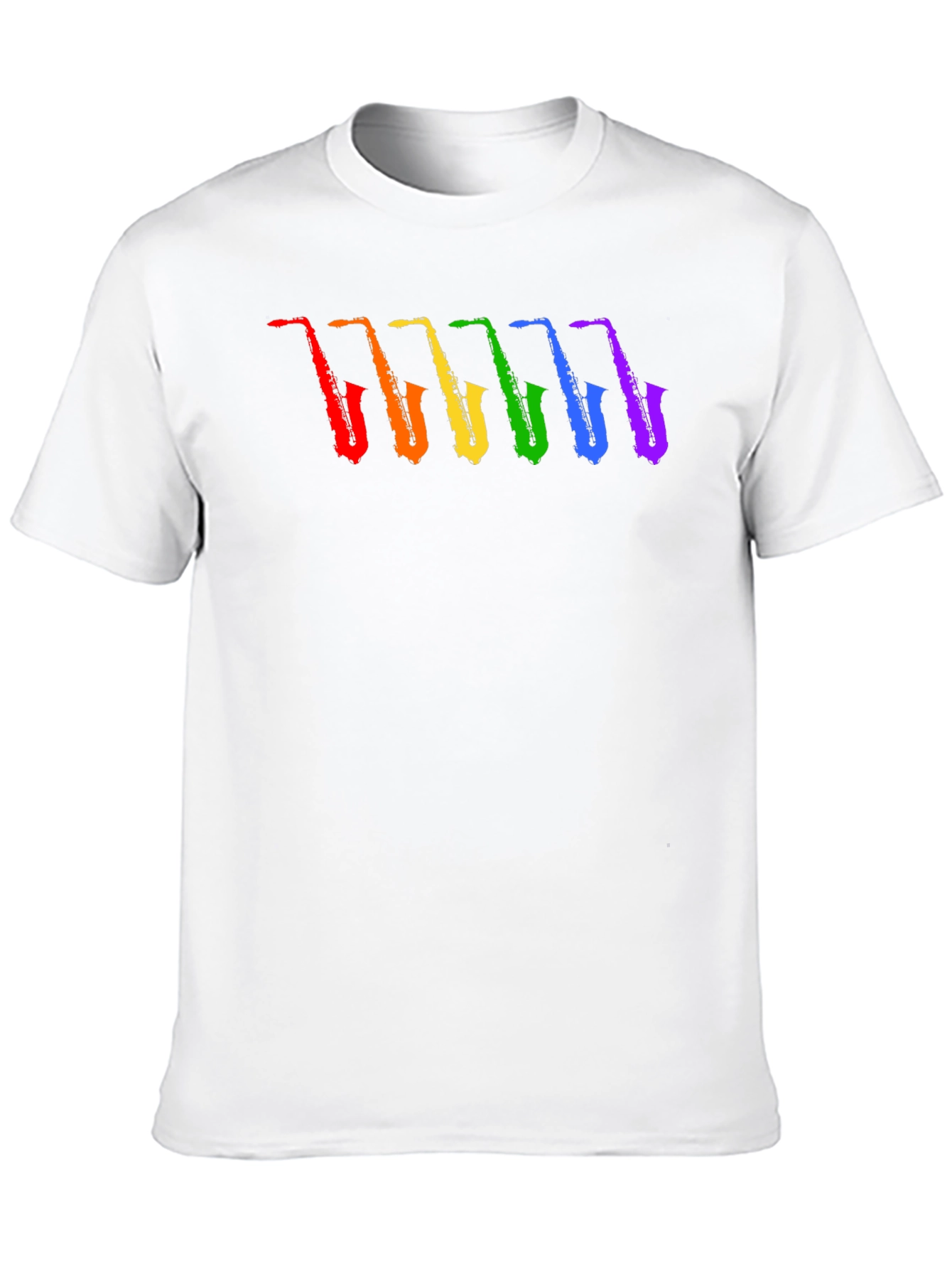 Rainbow Saxophone Graphic T-Shirt