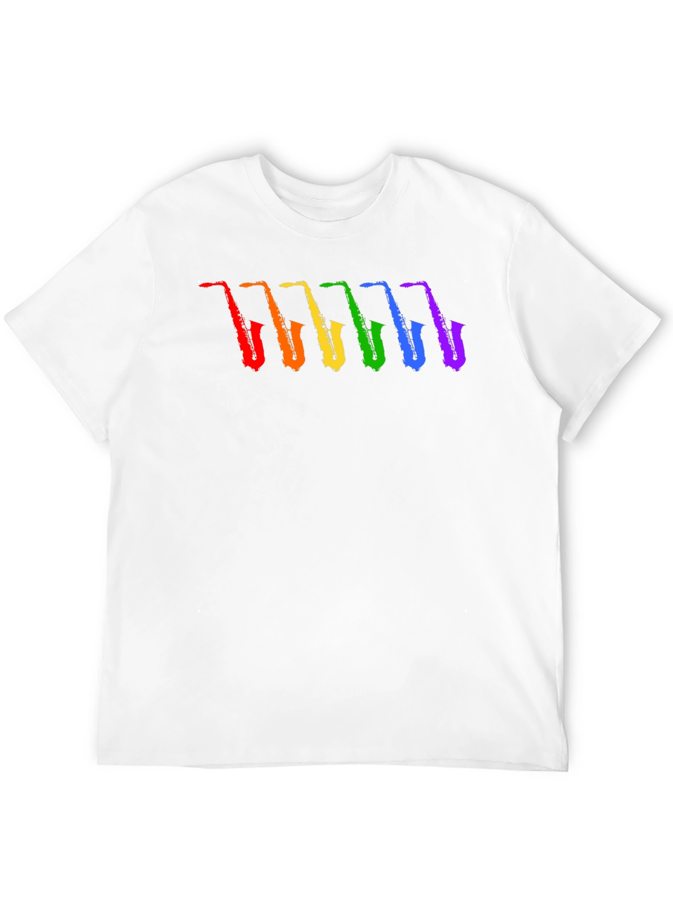 Rainbow Saxophone Graphic T-Shirt