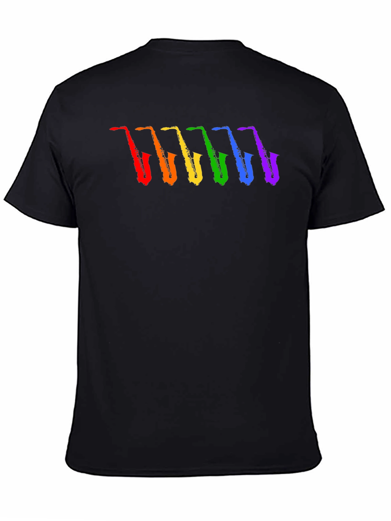 Rainbow Saxophone Graphic T-Shirt