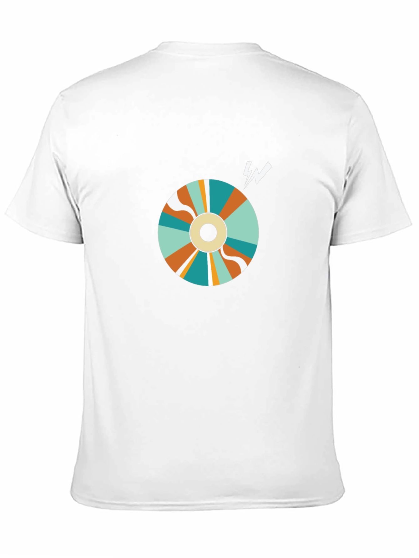 Retro Swirl Graphic Tee - Black Cotton Blend