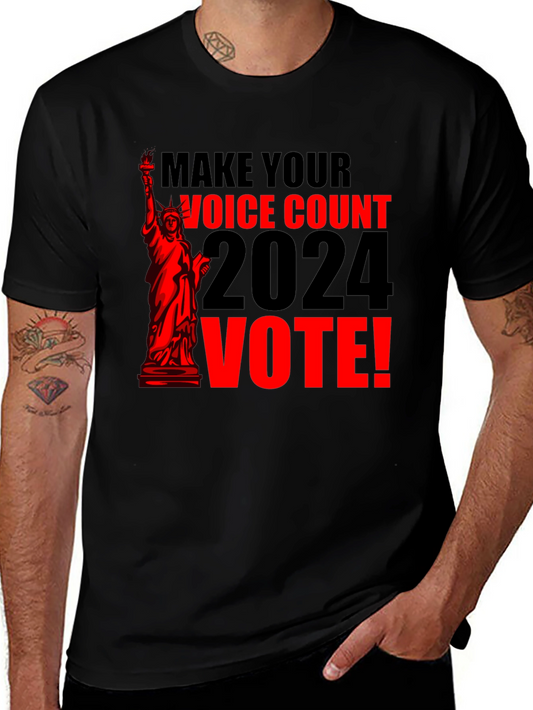 Vote 2024 Graphic Tee - Make Your Voice Count T-Shirt