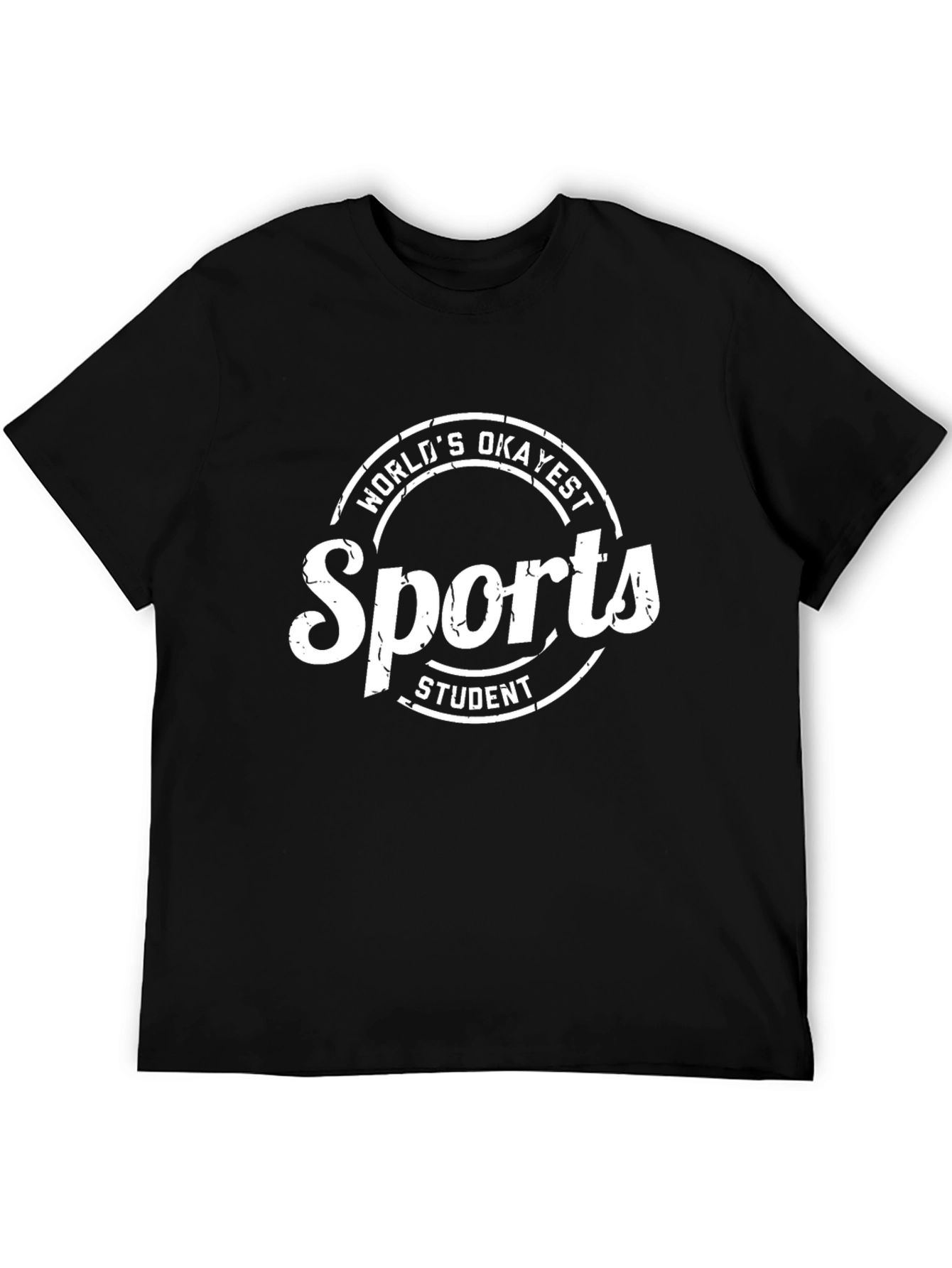 Worlds Okayest Sports Student Black Tee