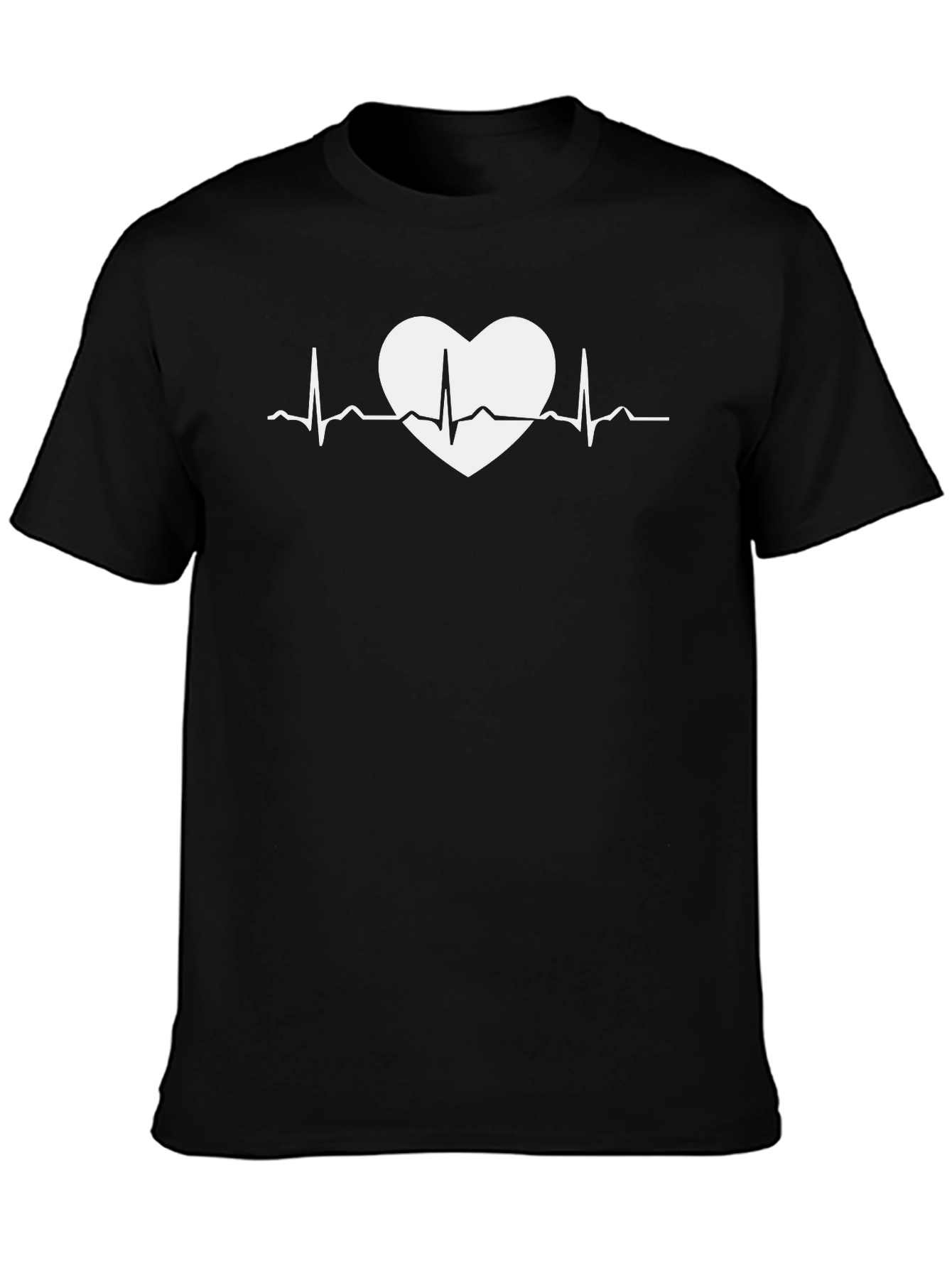 Heartbeat Heart Graphic Tee - Soft Cotton Blend T-Shirt