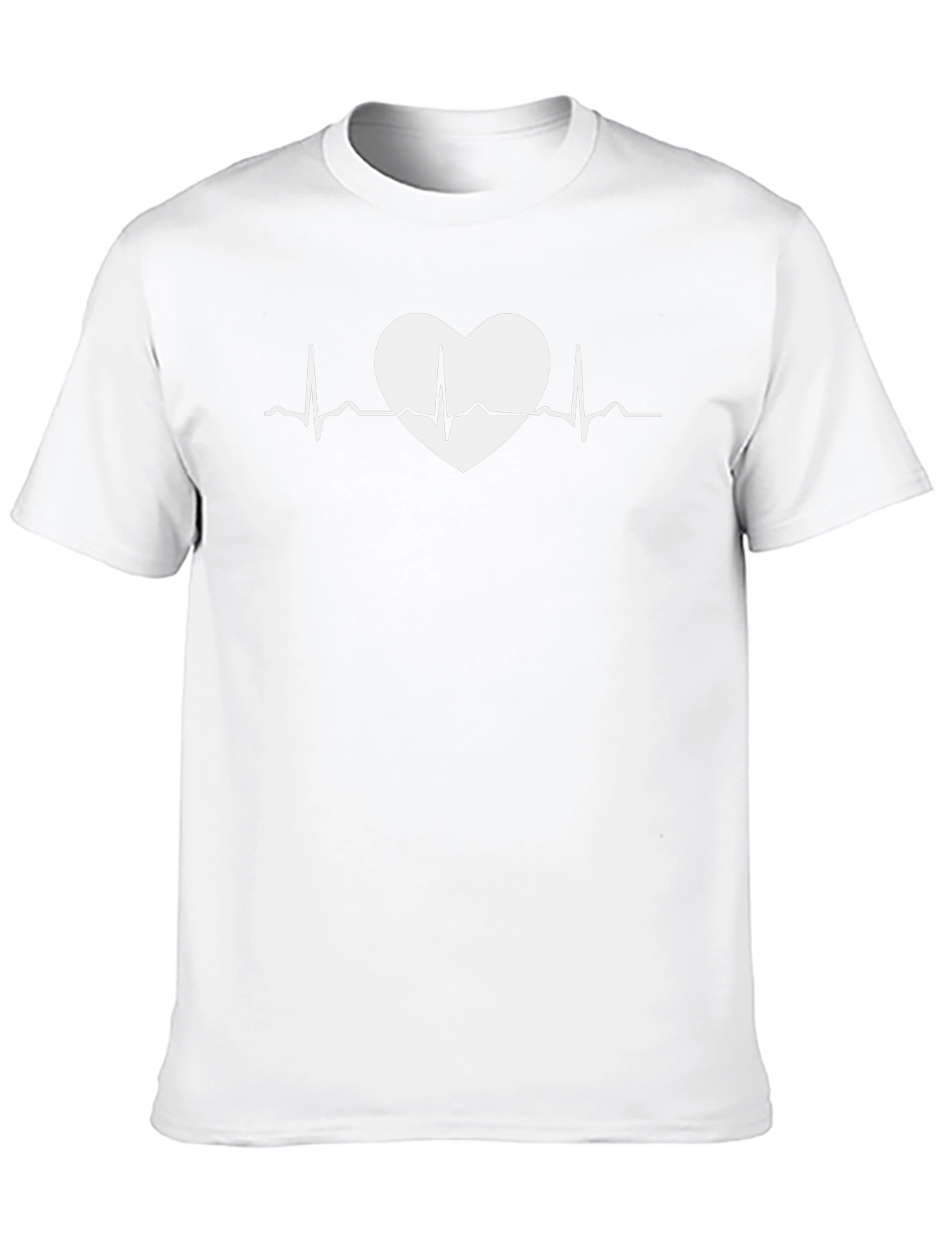 Heartbeat Heart Graphic Tee - Soft Cotton Blend T-Shirt