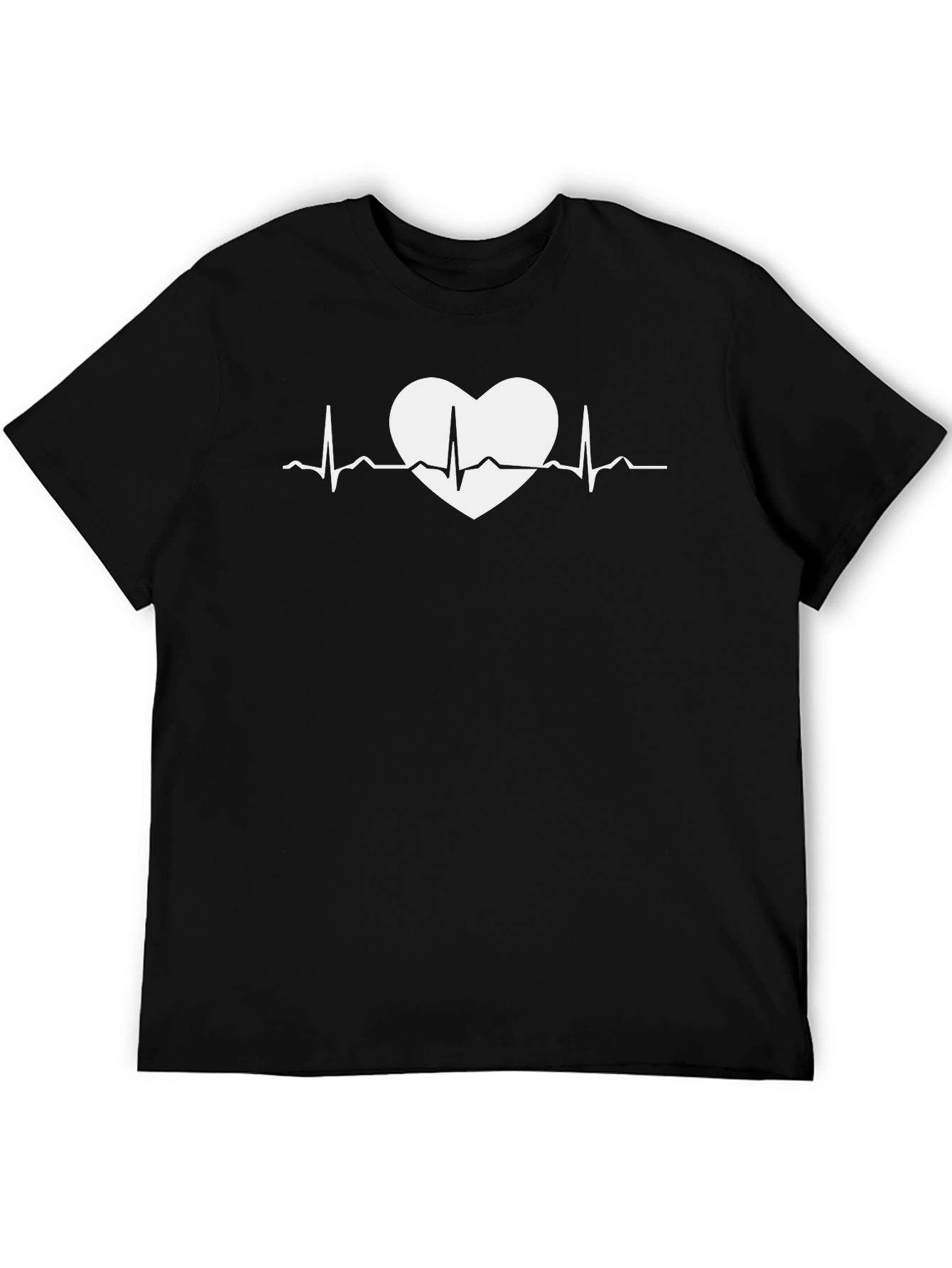 Heartbeat Heart Graphic Tee - Soft Cotton Blend T-Shirt