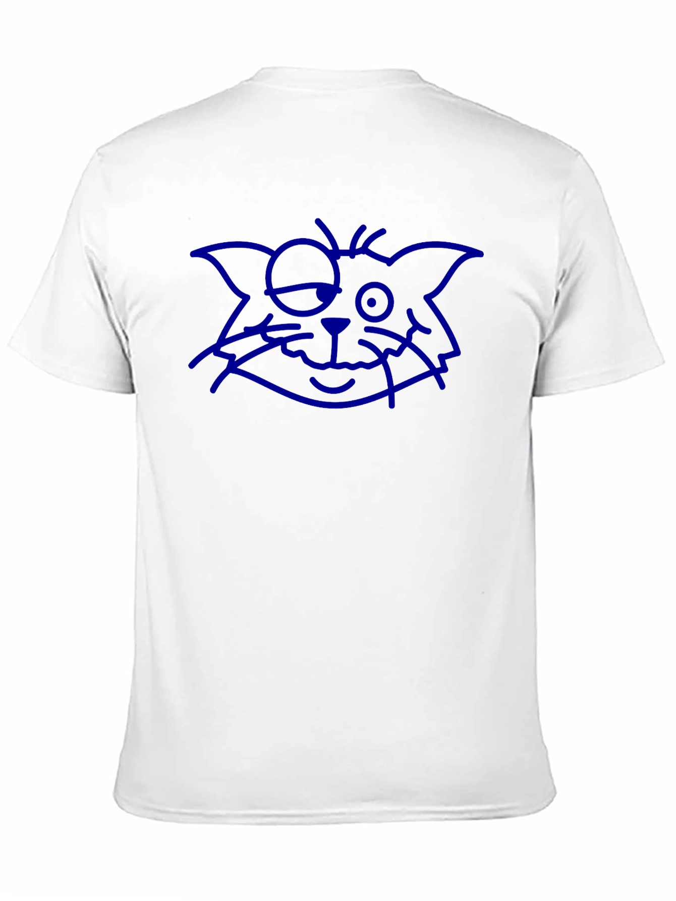 Blue Cat Sketch Black Tee