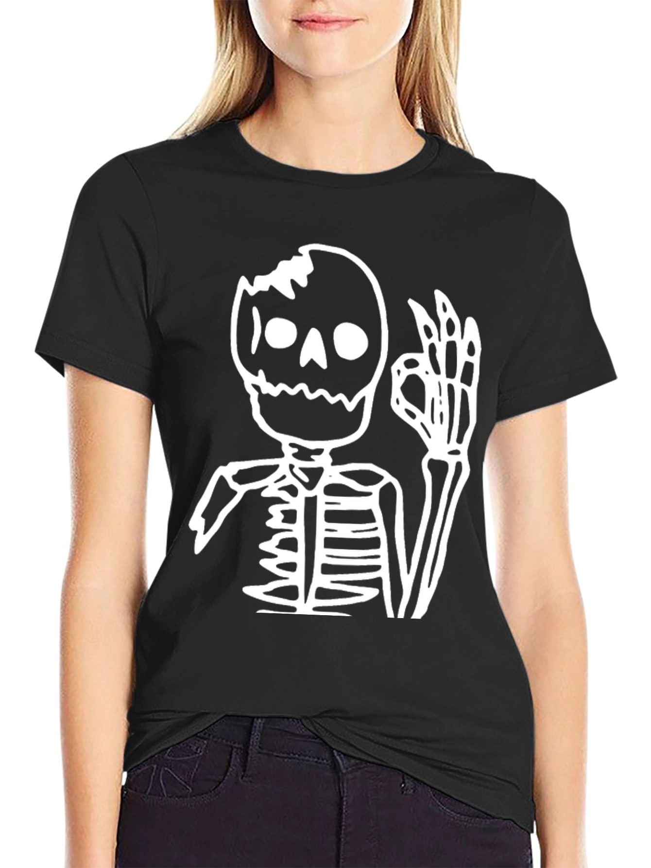 Skeleton OK Hand T-Shirt