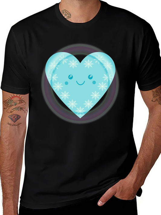 Cute Heart Snowflake Graphic Tee
