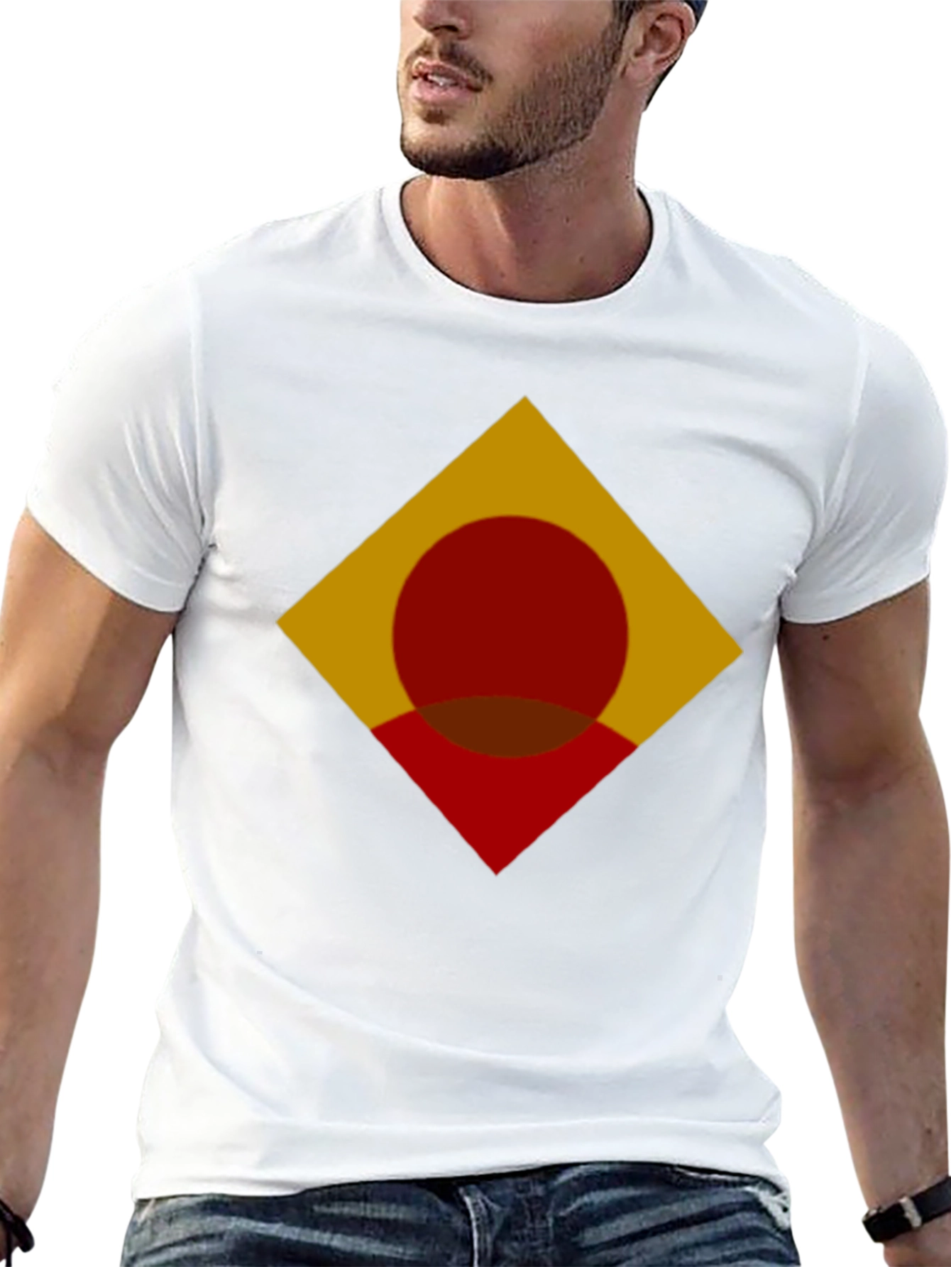 Geometric Symbol Graphic Black Tee