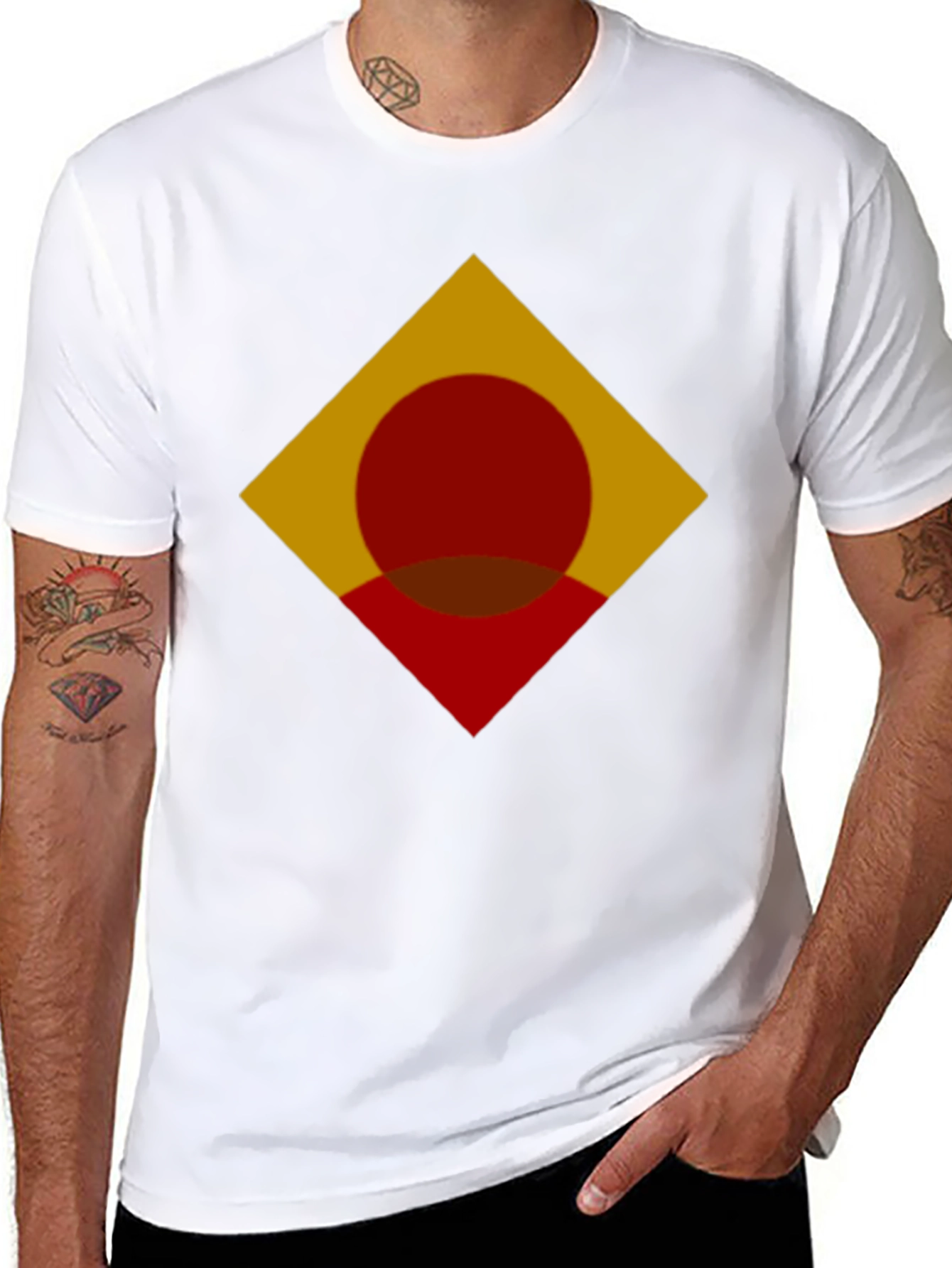 Geometric Symbol Graphic Black Tee
