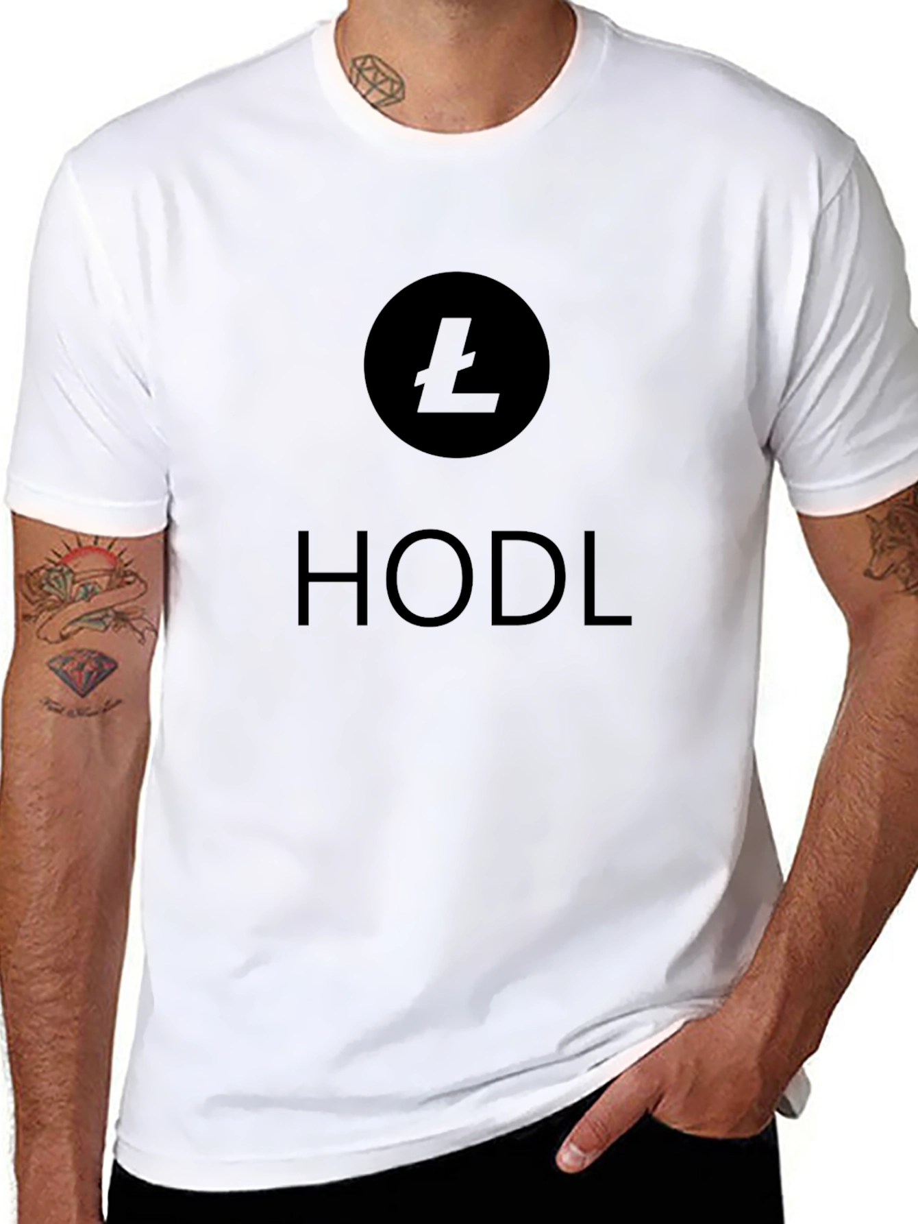 Litecoin HODL Crypto T-Shirt - Black