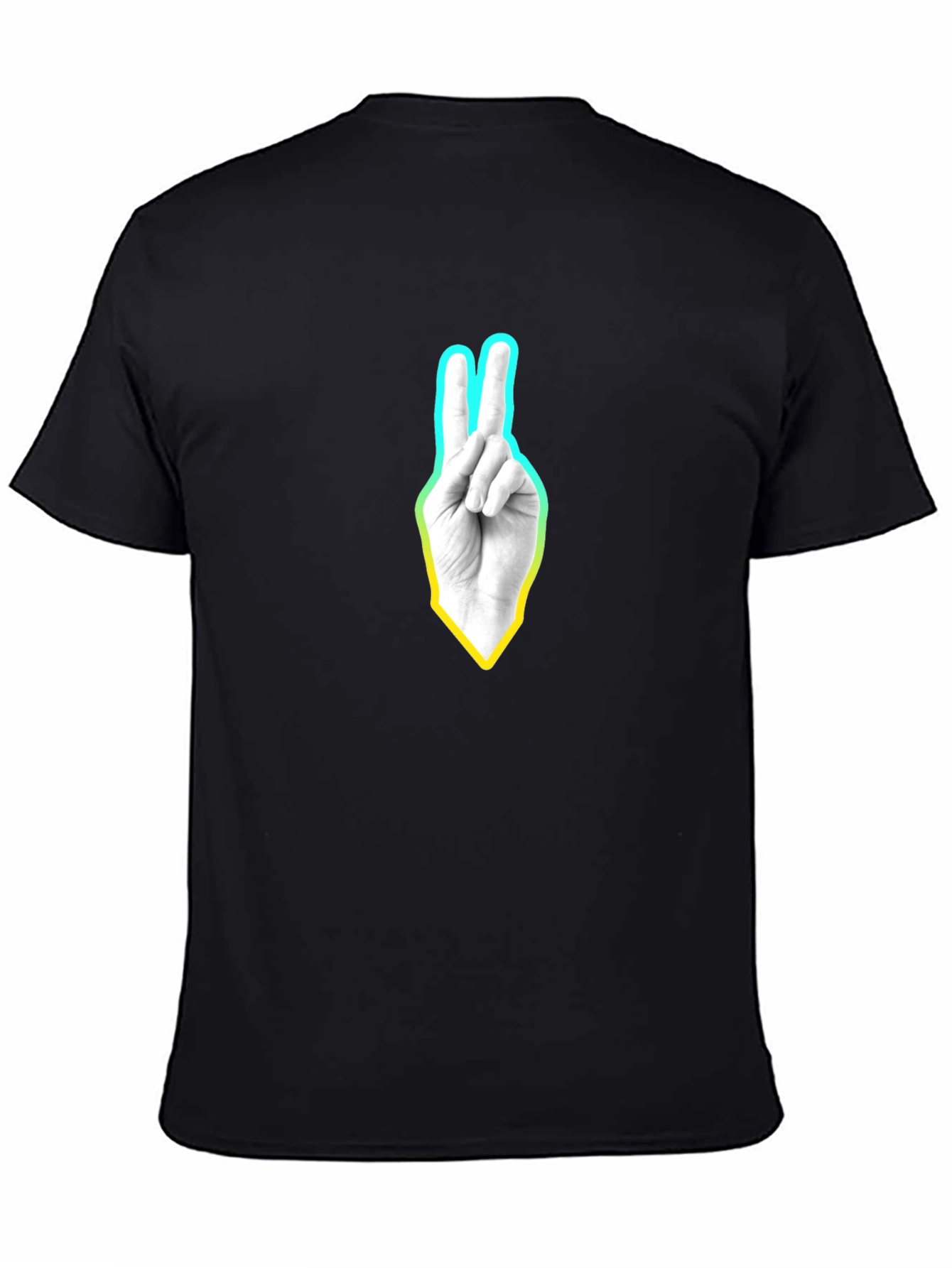 Peace Sign Graphic T-Shirt - Casual Black Tee