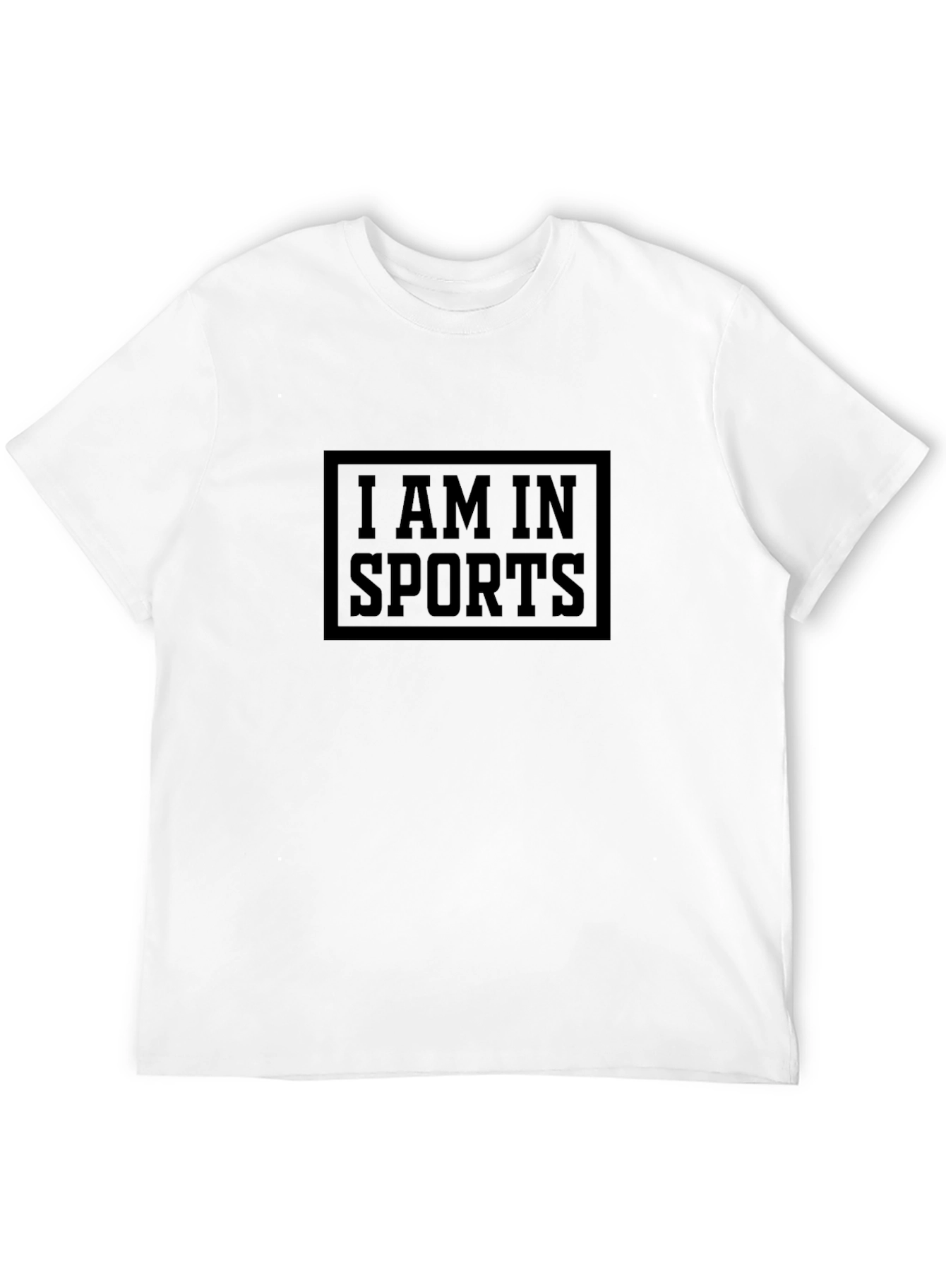I Am In Sports Black Graphic Tee