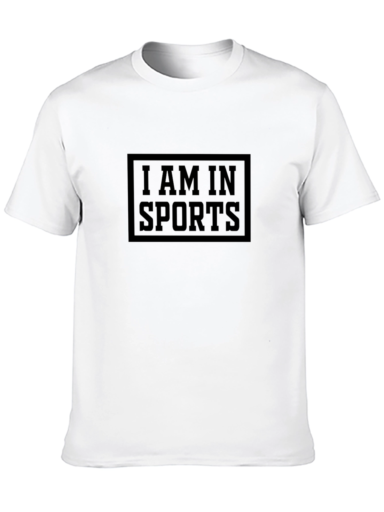 I Am In Sports Black Graphic Tee