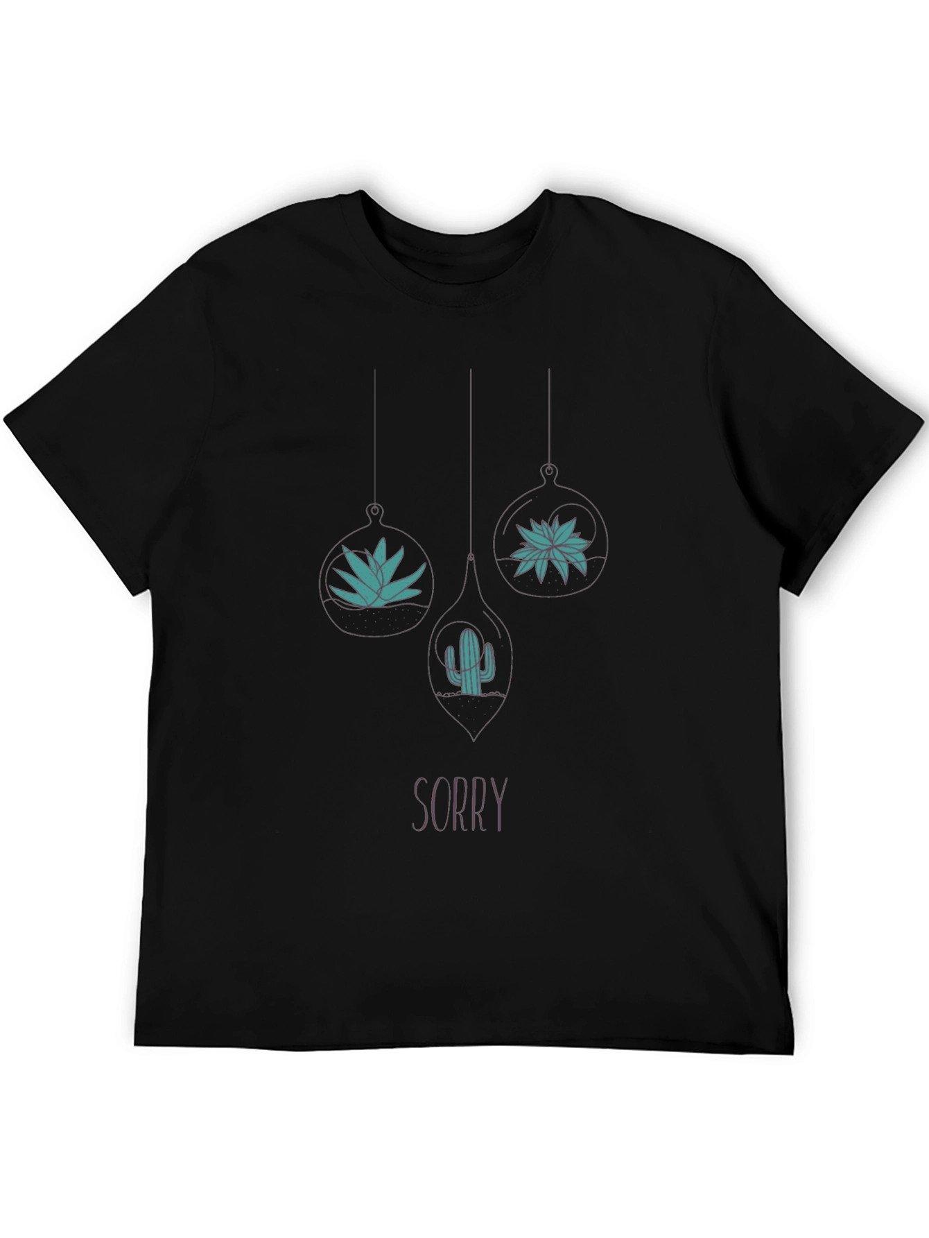 Sorry Terrarium Graphic Tee - Black Casual Shirt