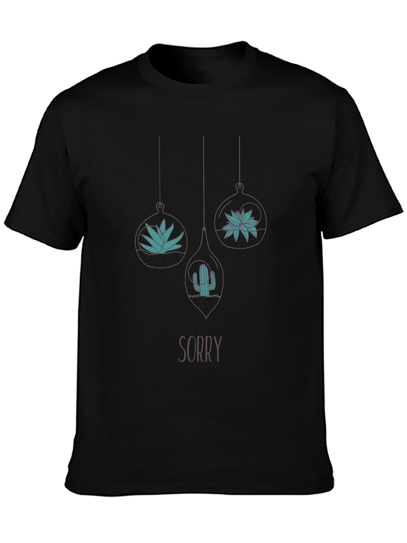 Sorry Terrarium Graphic Tee - Black Casual Shirt