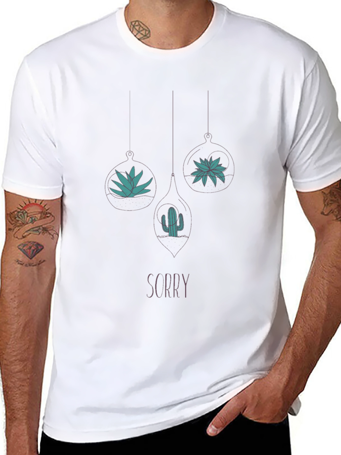 Sorry Terrarium Graphic Tee - Black Casual Shirt