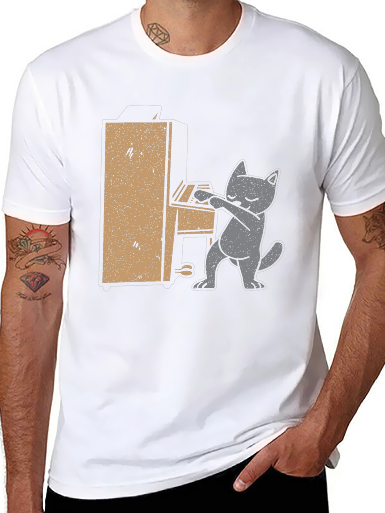 Cat Playing Piano T-Shirt