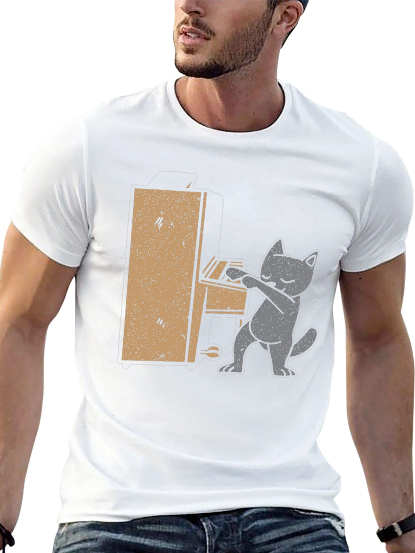 Cat Playing Piano T-Shirt