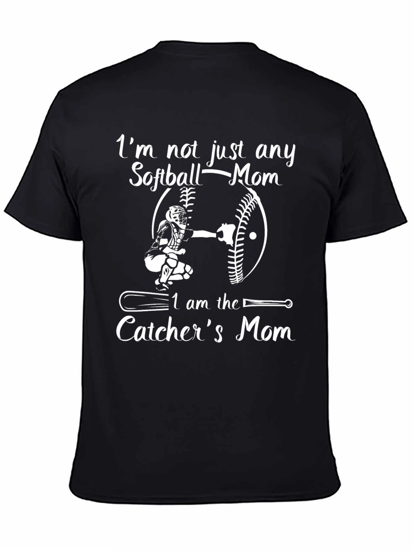 Softball Catchers Mom Graphic T-Shirt