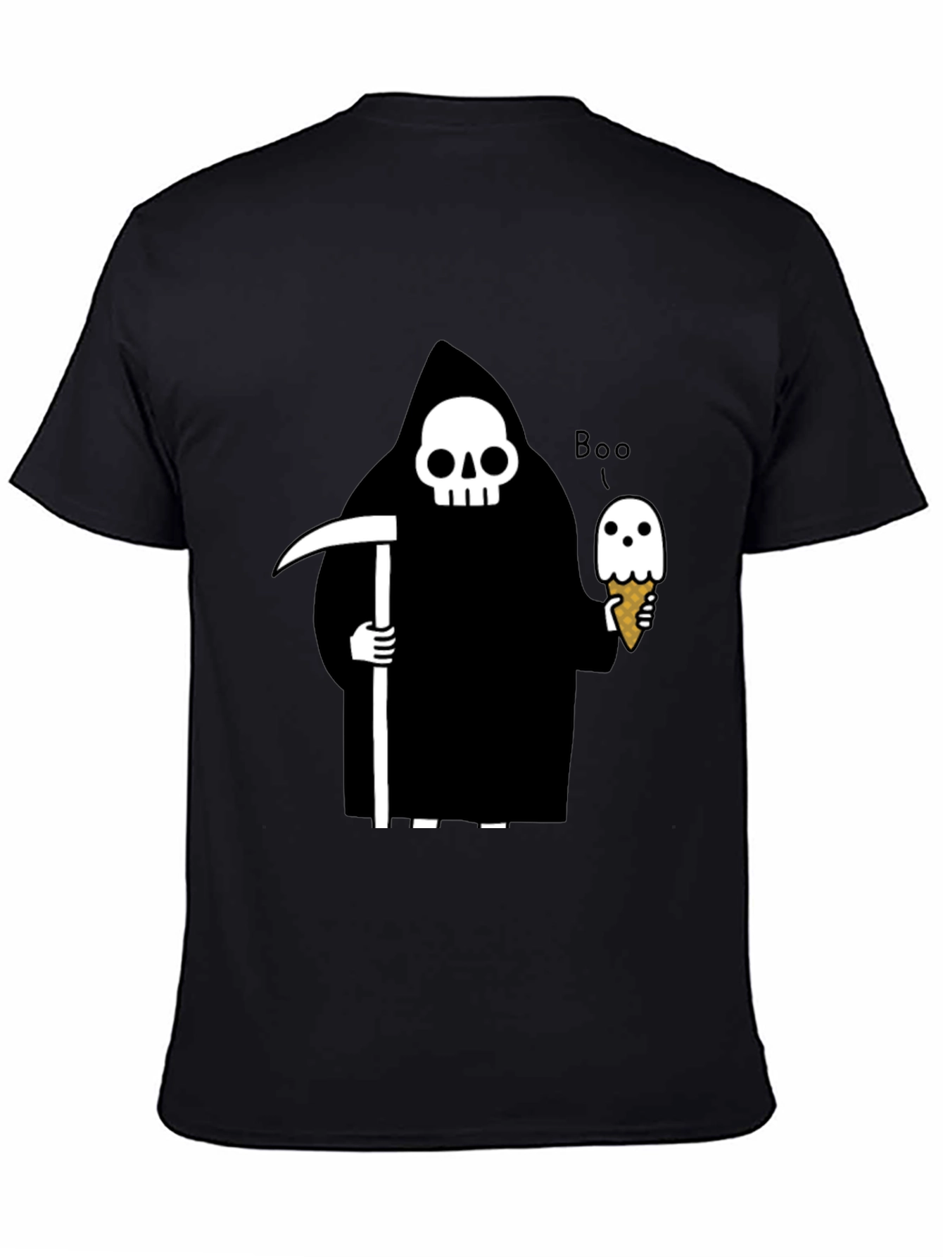 Grim Reaper Ice Cream Graphic T-Shirt