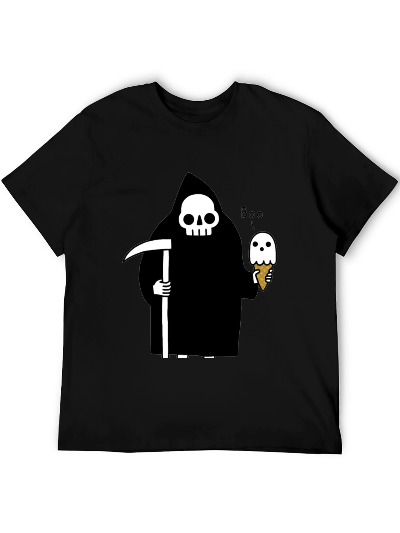 Grim Reaper Ice Cream Graphic T-Shirt