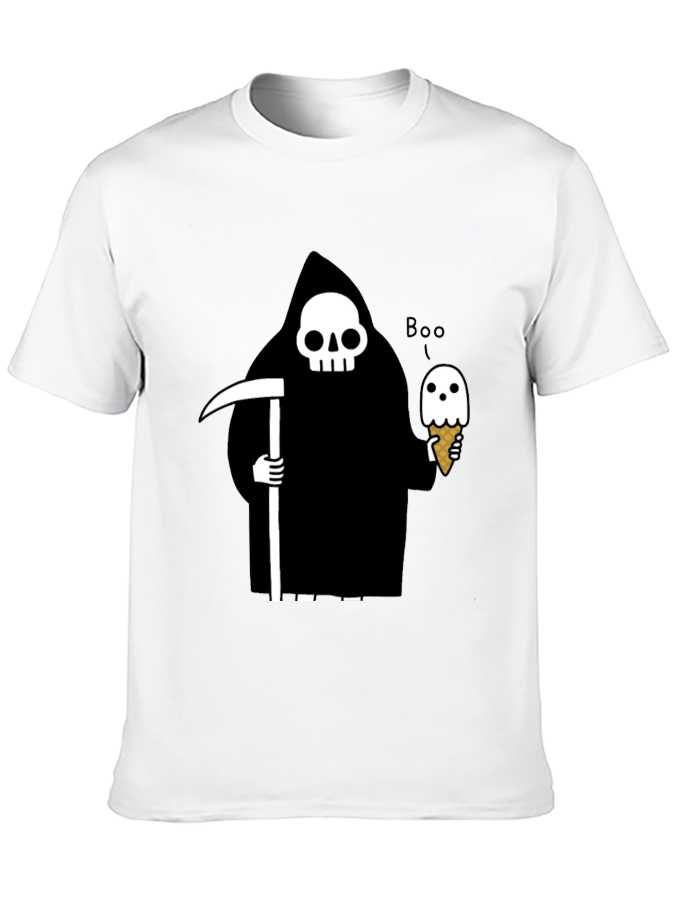 Grim Reaper Ice Cream Graphic T-Shirt