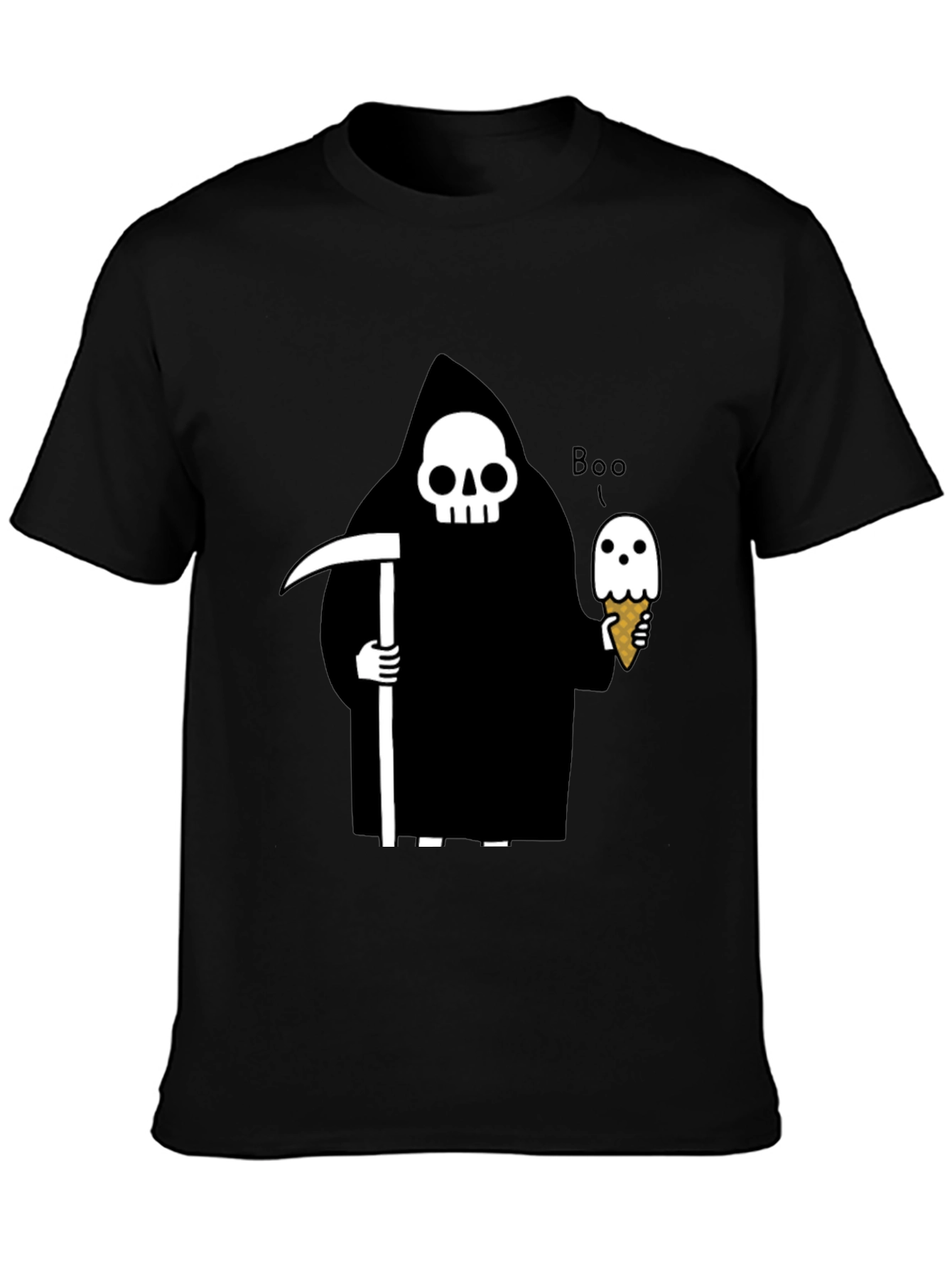 Grim Reaper Ice Cream Graphic T-Shirt
