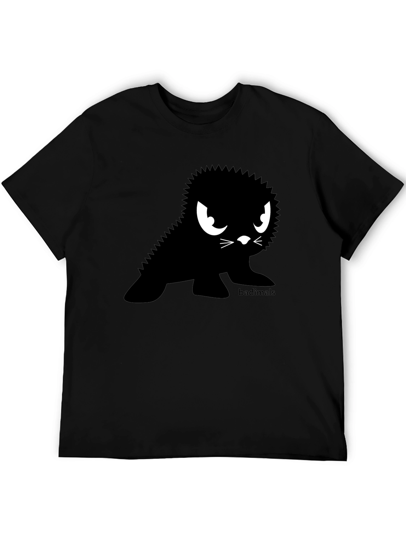 Badimals Black T-Shirt - Edgy Cartoon Seal Design
