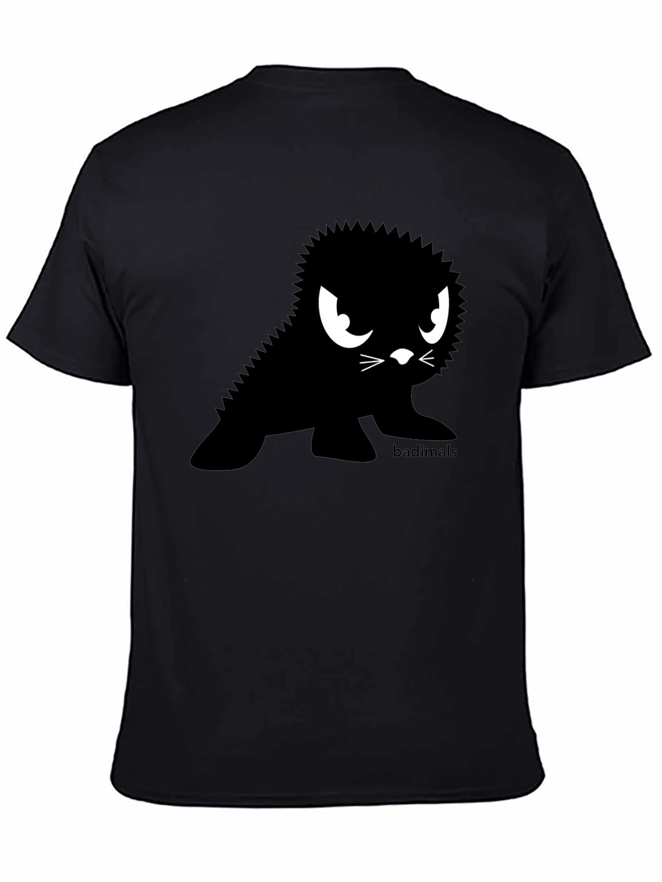Badimals Black T-Shirt - Edgy Cartoon Seal Design