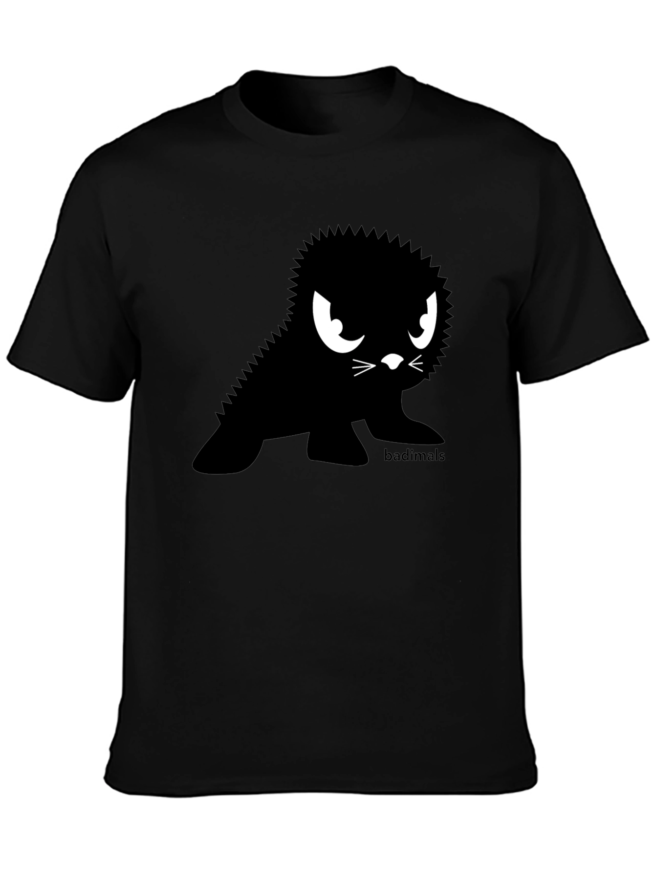Badimals Black T-Shirt - Edgy Cartoon Seal Design