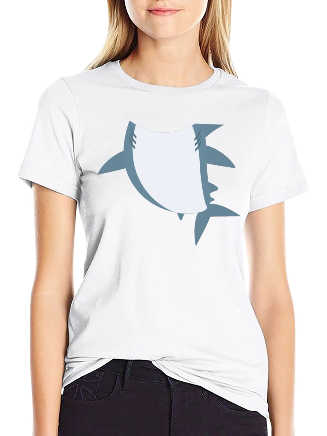 Shark Graphic Black T-Shirt - Mens Casual Tee