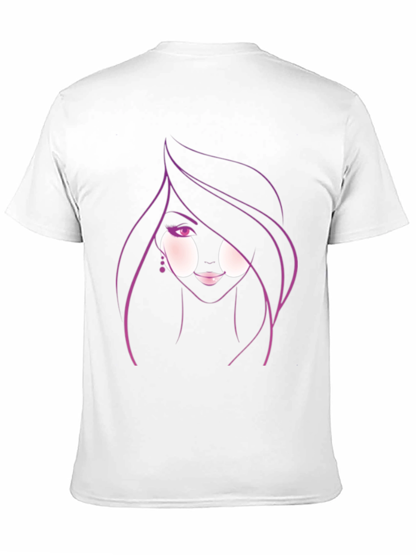 Stylish Graphic Tee - Woman Portrait Design